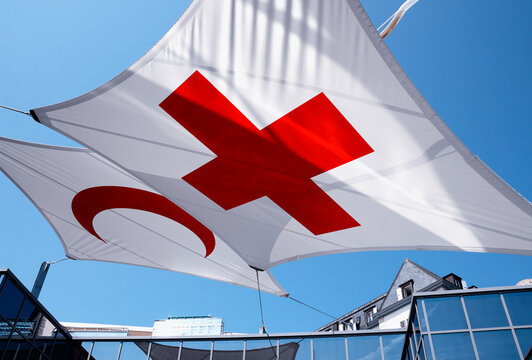 Geneva, Switzerland, Europe - Red Cross Organization Headquarters, entrance to Red Cross Museum