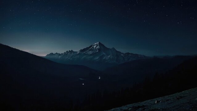 landscape mountain at night background 