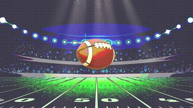 Animated video about american football concept theme