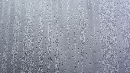 wet glass, condensation water drops on the window