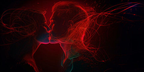 Valentine's Doppler Kiss: Artful Data Visualization of Love in Motion