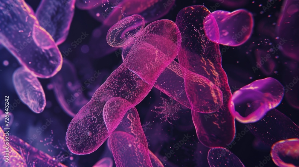 Poster a detailed view of a cluster of cells. this image can be used for scientific research or educational