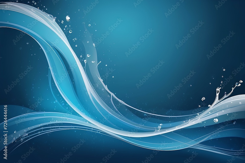 Poster abstract water background with abstract smooth lines, created by ai generated