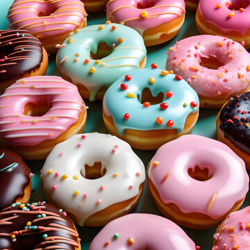 donuts background image Ai Generated