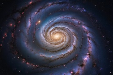 A view from space to a spiral galaxy and stars. Cosmos, galaxy, the Milky Way. Milky way galaxy...