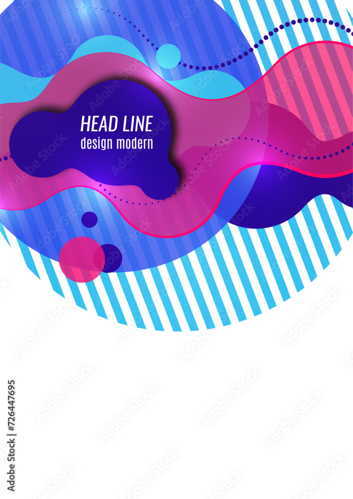 Poster abstract colorful liquid background. dynamic composition of figures on a white background. vector