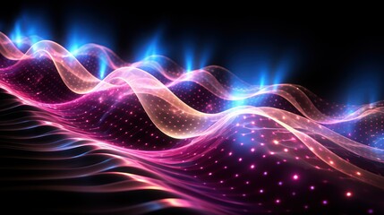 Wave style lights beautiful UHD wallpaper