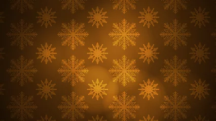 Foto op Canvas gold Snowflakes on brown background © KodersPoint