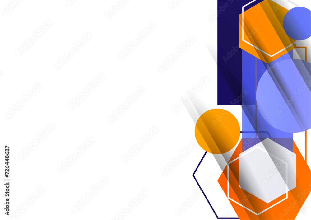 Poster abstract background from geometric shapes of circles, rectangles, hexagons. element for business bro