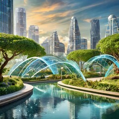 Obraz premium Ciudad futurista