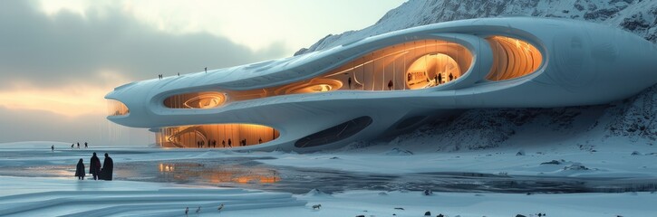 Polar research station designed like an ice crystal