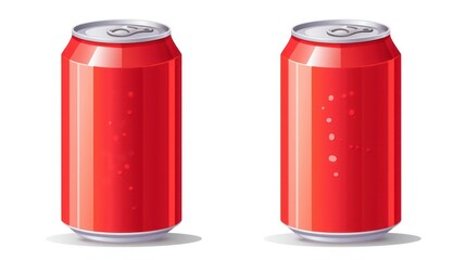 red soda can isolated on a white background