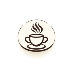 Obraz premium Steaming Coffee Cup on White Background