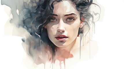 painting of a woman's face