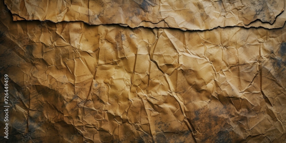 Poster a detailed view of a piece of paper that is attached to a wall. this image can be used for various p