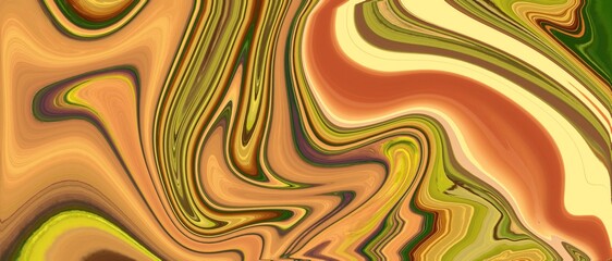 Gradient marble whirl motion design abstract colorful background with golden lines