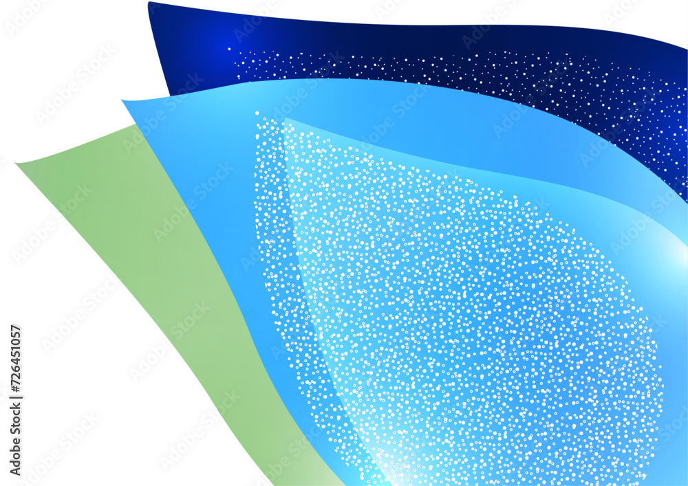 Poster abstract colored dynamic figures. drop-shaped petals. beautiful shapes and colors. template for your