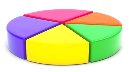 Fototapeta premium Abstract 3d business pie chart