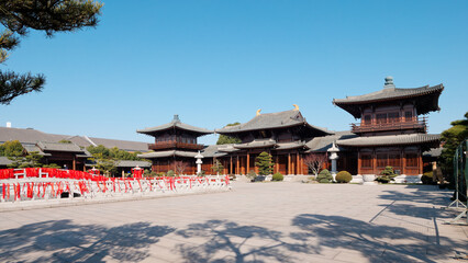 Ancient Tang dynasty style building in Baoshan temple. Buddhist temple located on the banks of the...