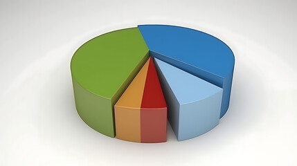 Fototapeta premium Abstract 3d business pie chart