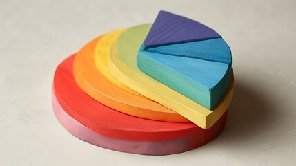 Abstract 3d business pie chart - obrazy, fototapety, plakaty