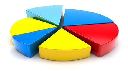 Fototapeta premium Abstract 3d business pie chart