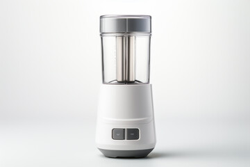 Fruit smoothie in a blender with fresh fruits on a white background