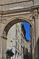 Fototapeta na wymiar Ancona, antico Arco su via Pizzecolli - Marche