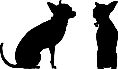 Silhouette dog vector illustration design - obrazy, fototapety, plakaty