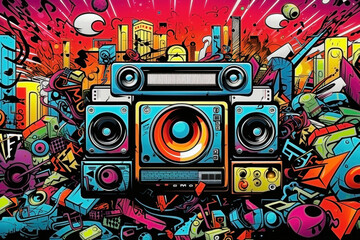 Fototapeta premium Background texture in pop art style