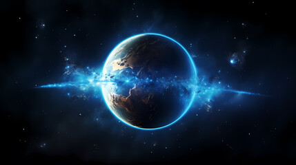 Fototapeta premium Space galaxy background, 3D illustration of nebulae in the universe