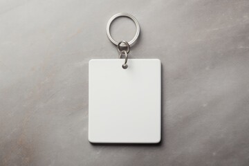 Blank Keychain Mockup on Grey Background