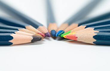 Obraz premium close up of colored pencils