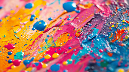 Abstract Splatter Oil Paint Art in Vivid and Playful Hues.Perfect for Backgrounds,Book Covers...