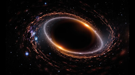 Galactic Black Hole in Space - Generative AI