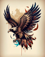 Old School eagle tattoo