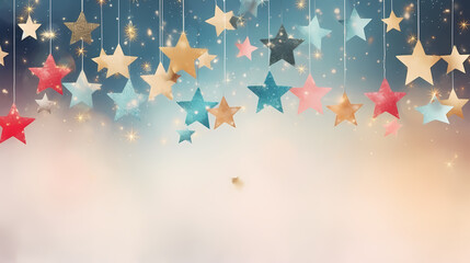 Festive decoration background, template for holidays and celebrations