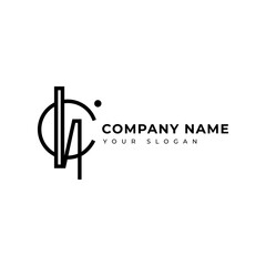 Modern Letter Cn logo vector design template