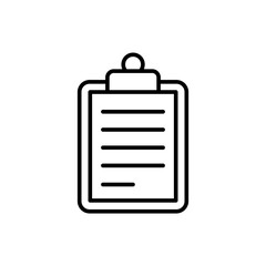 Clipboard outline icons, minimalist vector illustration ,simple transparent graphic element .Isolated on white background