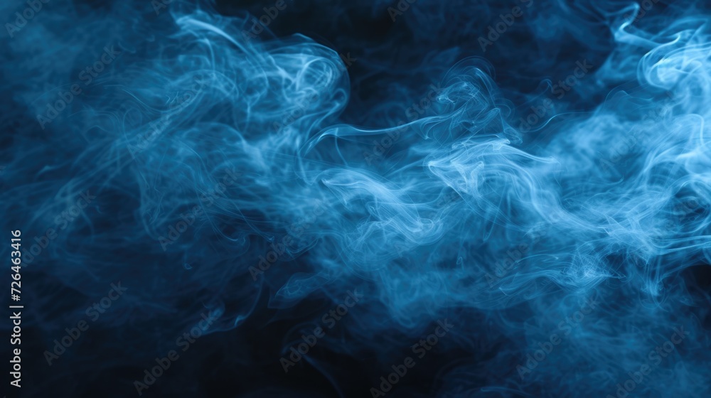 Poster Close-up shot of smoke on a black background. Versatile image that can be used for various projects