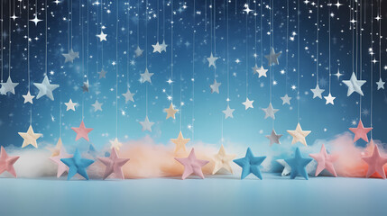 Festive decoration background, template for holidays and celebrations