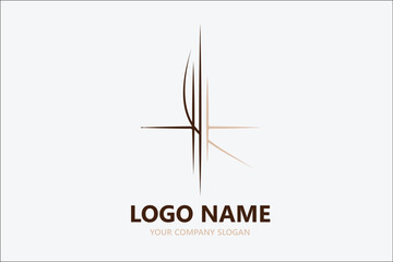 Line art real Estate logo design vector