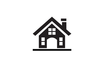 Fototapeta premium home vector logo simple black and white background