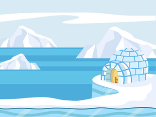 Arctic  North pole antarctica Scene © focus_bell