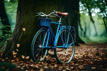 Deurstickers bike in the park © azka