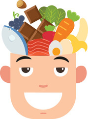 Healthy food concept vector illustration