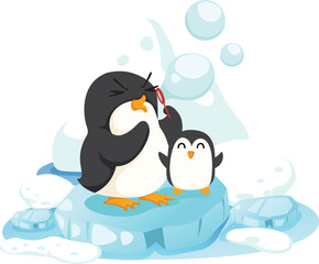 illustration of isolated cartoon penguin vector
