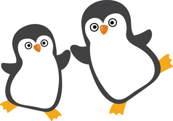 illustration of isolated cartoon penguin vector