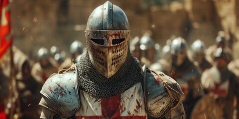 medieval knight in armor crusader