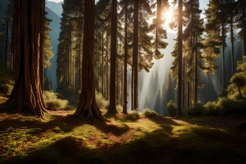 sunlight in forest